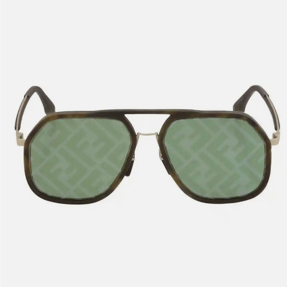 Fendi Green Geometric Sunglasses